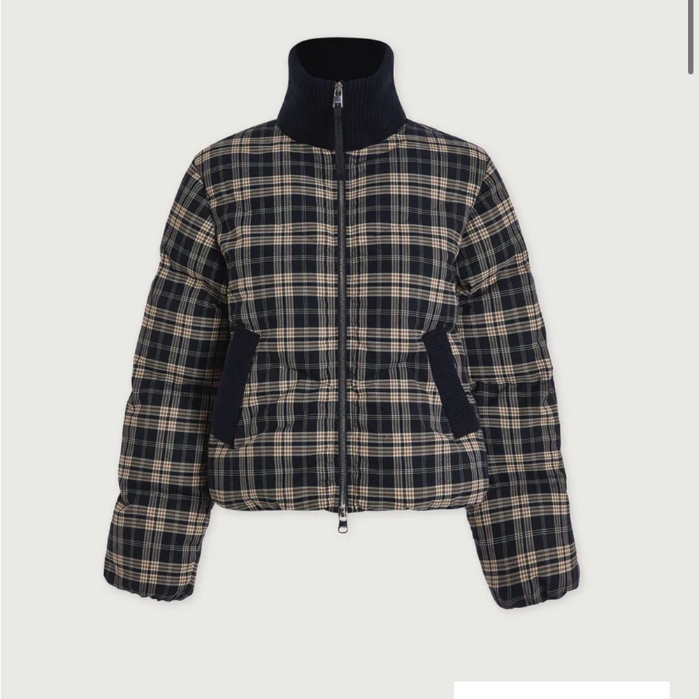 Varley Bryony plaid puffer